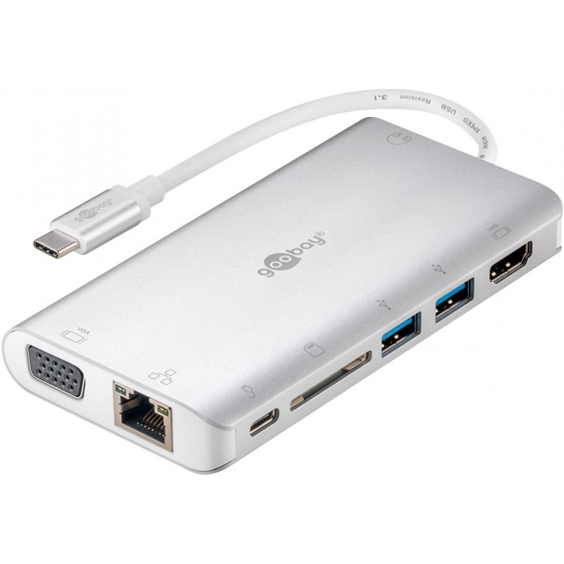 ADAPTADOR USB C M-VGA+HDMI+RJ45+2XUSB+1C
