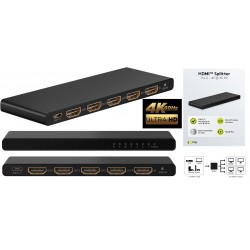 SPLITTER HDMI 1 ENTRADA 4 SALIDAS 4K@60H