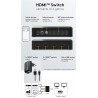 SWITCH HDMI 4 ENTRADAS 1 SALIDA+MANDO 4K