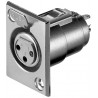 CONECTOR XLR3 HEMBRA PANEL NIKEL SOLDAR