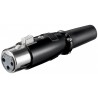 CONECTOR XLR3 HEMBRA AEREO NEGRO W