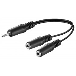 ADAPTADOR MINIJACK "Y" M-H-H 3,5mm 20cmB