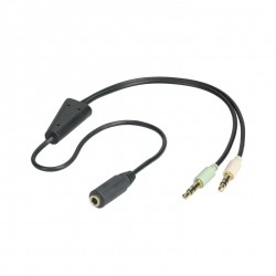 CABLE MINIJACK 4POLOS H-2xMINIJACK M3P"Y