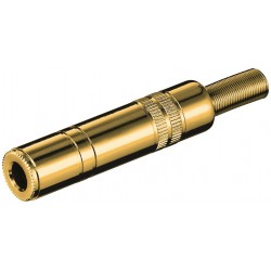 CONECTOR JACK H 6,35mm AEREO ESTEREO ORO