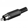 CONECTOR RCA MACHO PLASTICO NEGRO