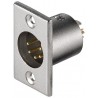 CONECTOR XLR5 MACHO PANEL NIKEL SOLDAR