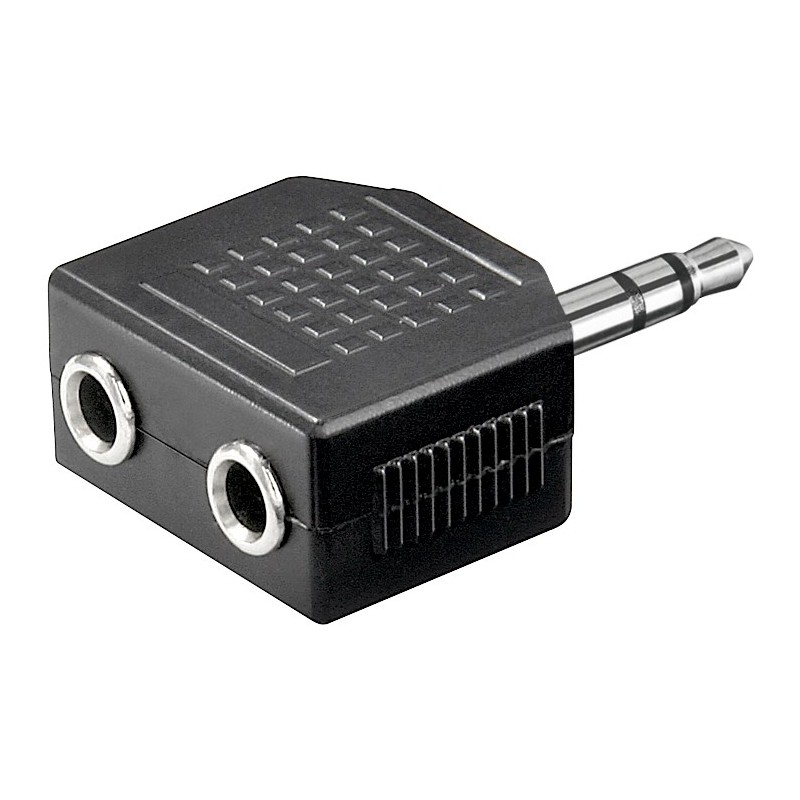 ADAPTADOR MINIJACK "Y" M-H-H 3,5mm NIKEL