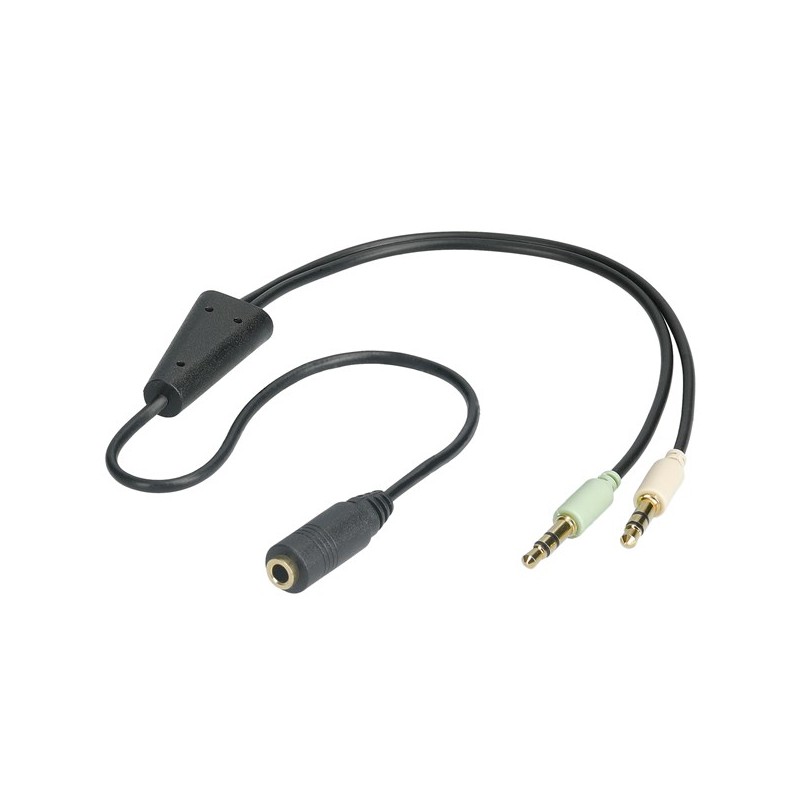 CABLE MINIJACK 4POLOS H-2xMINIJACK M3P"Y