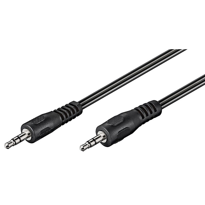 CABLE MINIJACK ST M-M 2,5M NEGRO PARALEL