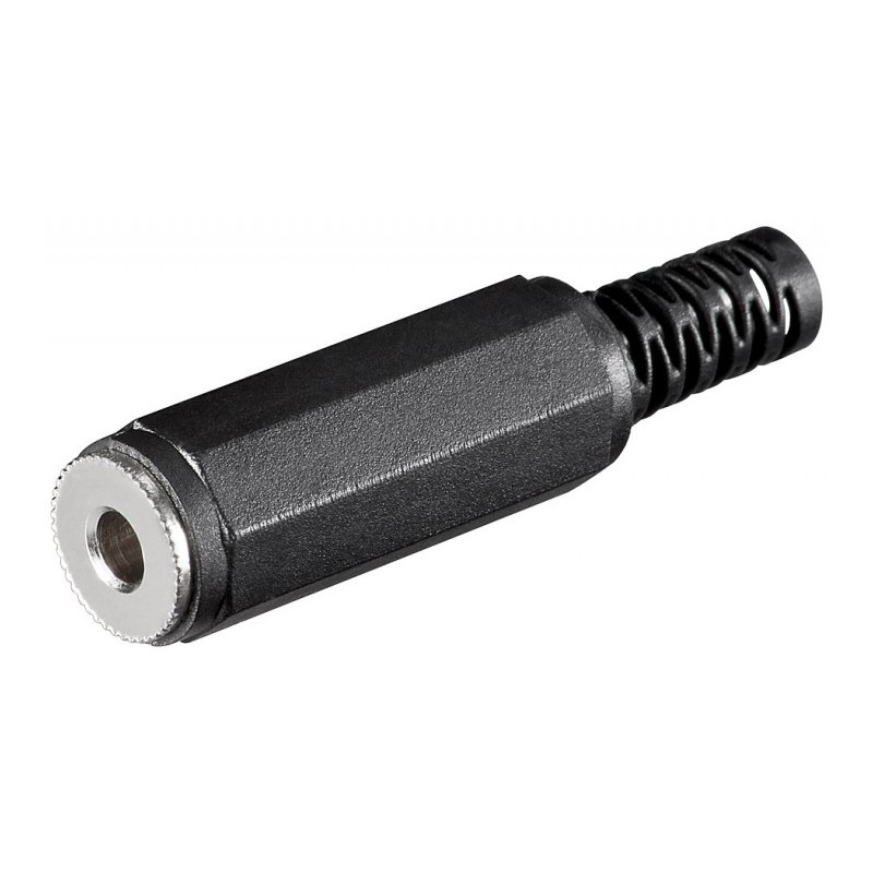 CONECTOR MINIJACK H 3,5mm MONO NEGRO