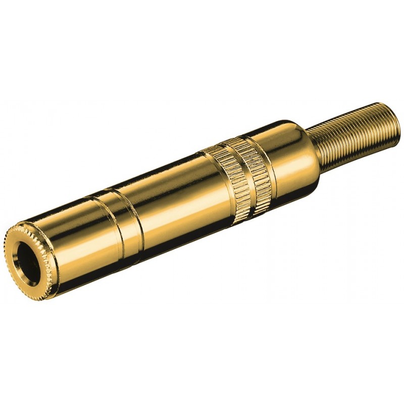 CONECTOR JACK H 6,35mm AEREO ESTEREO ORO