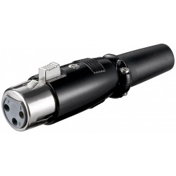 CONECTOR XLR3 HEMBRA AEREO NEGRO W
