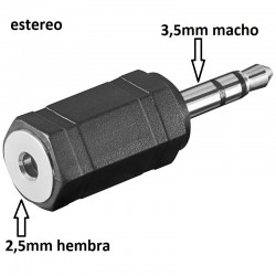 ADAPTADOR MINIJACK 2,5mm H-3,5mm M