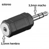 ADAPTADOR MINIJACK 2,5mm H-3,5mm M