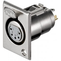 CONECTOR XLR5 HEMBRA PANEL NIKEL SOLDAR