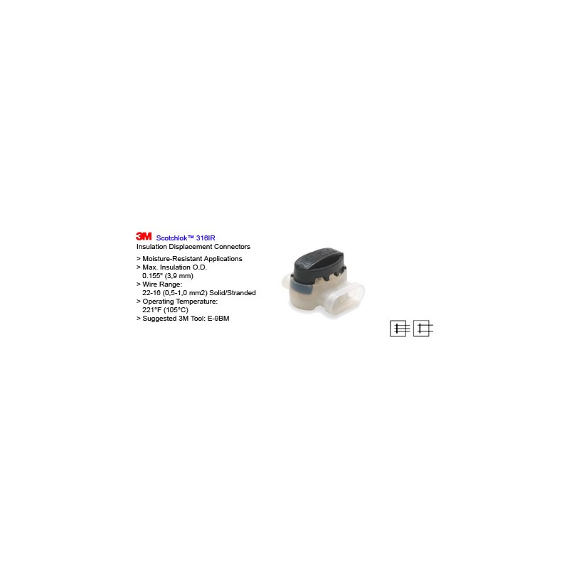 CONECTOR SCOTCHLOK 316 IR (30V) NEGRO