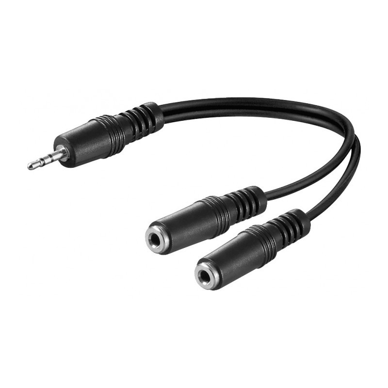 ADAPTADOR MINIJACK "Y" M-H-H 3,5mm 20cmD