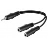 ADAPTADOR MINIJACK "Y" M-H-H 3,5mm 20cmD