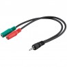 CABLE MINIJACK 4POLOS M-2xMINIJACK H3P"Y