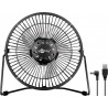 VENTILADOR 8" 22cm DE MESA USB NEGRO