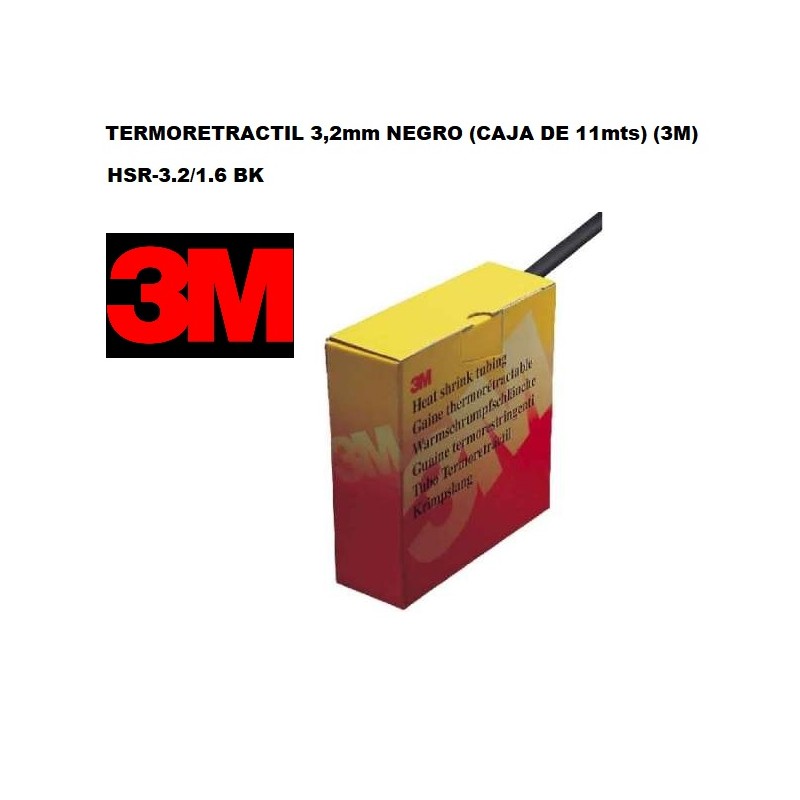 TERMORETRACTIL 3,2mm NEGRO (CAJA 11mts)