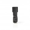 ADAPTADOR C13-C14 CODO 90º NEGRO 90º