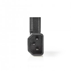 ADAPTADOR C13-C14 CODO 90º NEGRO 90º