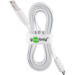CABLE USB 2.0 M a MICRO USB 1M PLANO BLA