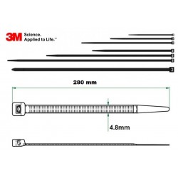 BRIDA 3M 4,8x280 EXTERIOR NEGRA-MARCA 3M