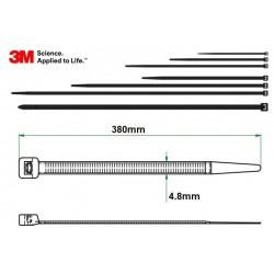 BRIDA 3M 4,8x380 EXTERIOR NEGRA-MARCA 3M