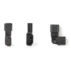 ADAPTADOR C13-C14 CODO 90º NEGRO 270º