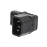ADAPTADOR C13-C14 CODO 90º NEGRO AB-AR