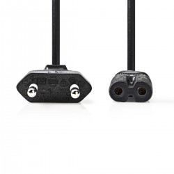 CABLE ALIMENTACION RED-FORMA 8 2M NEGRO
