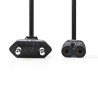 CABLE ALIMENTACION RED-FORMA 8 2M NEGRO