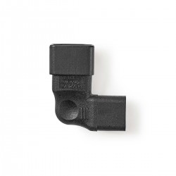 ADAPTADOR C13-C14 CODO 90º NEGRO 90º