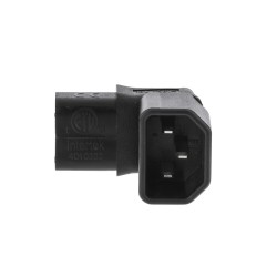 ADAPTADOR C13-C14 CODO 90º NEGRO AB-AR