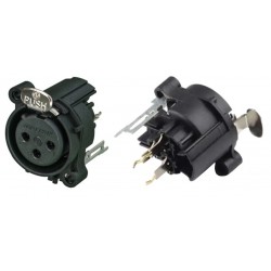 CONECTOR XLR3 HEMBRA PANEL C/I RECTO NE