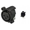 CONECTOR XLR3 HEMBRA C/I CODO NEUTRIK UL
