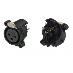 CONECTOR XLR3 HEMBRA C/I RECTO NEUTRIK