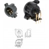 CONECTOR XLR3 MACHO C/I CODO NEUTRIK