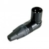 CONECTOR XLR3 M CODO AEREO NEGRO NEUTRIK