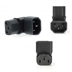 ADAPTADOR C13-C14 CODO 90º NEGRO AR-AB