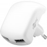 ALIMENTADOR 220V 2xUSB 2,1A BLANCO