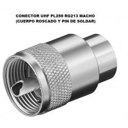 CONECTOR UHF PL259 RG213 MACHO SOLDAR