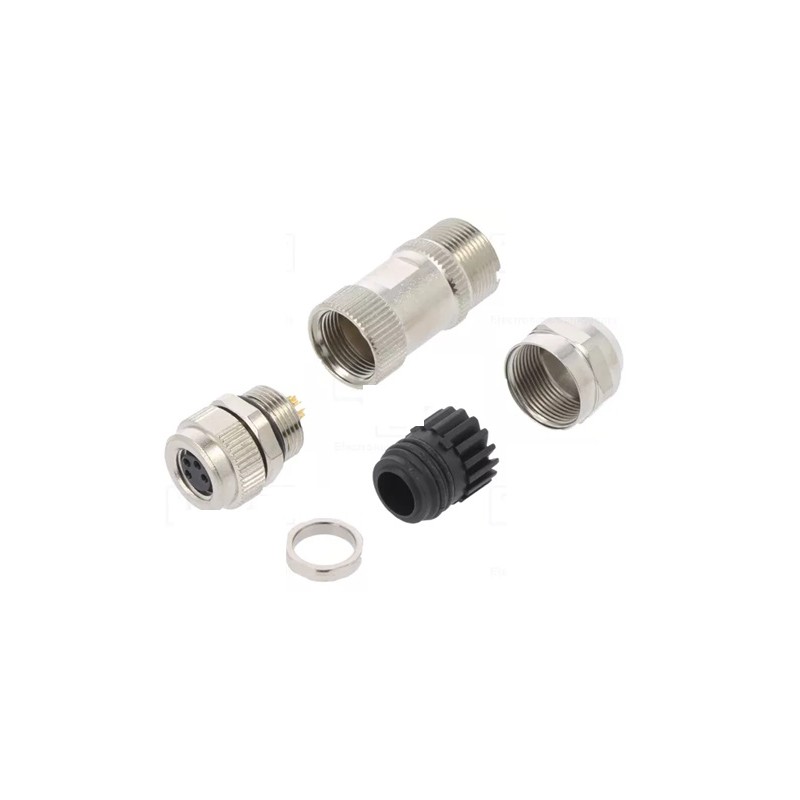 CONECTOR M8 HEMBRA 4P METALIZADO