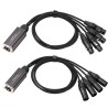 KIT ADAPTADOR RJ45 H a 4 x XLR3 H+M 75cm