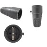 CONECTOR SCHUKO HEMBRA GOMA NEGRO RECTO