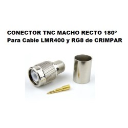 CONECTOR TNC MACHO LMR400 RG8 RECTOCRIMP