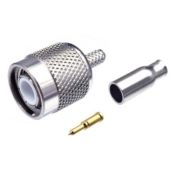 CONECTOR TNC MACHO RG174 CRIMPAR