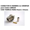 CONECTOR N HEMBRA LMR240 PANEL CRIMPAR